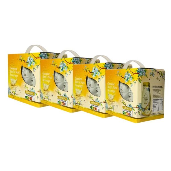 รังนกKIM 185ML. 4แพค(24ขวด) เครื่องดื่มรังนกกิม สูตรโสมโสม 4