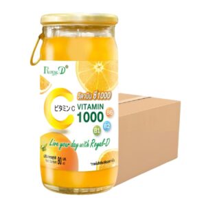 รอแยล-ดี เครื่องดื่มวิตามินซี 1,000 มก. ขนาด 80 มล. รสส้ม [ยกลัง] X 40 ขวด