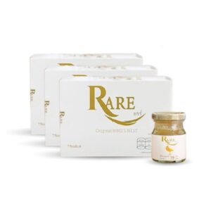 makro-health-p08-19 Rare รังนกแรร์ สูตรน้ําตาลกรวด 75 มล. 3 กล่อง (6ขวด/กล่อง)