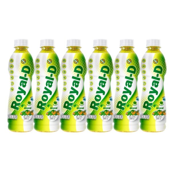 [แพ็ค6ขวด] Royal-D เครื่องดื่มรอแยล-ดี รสผลไม้รวม Mixed Fruits Flavoured Juice With Mineral Brand 330 มล. 1 แพ็ค (6 ขวด)