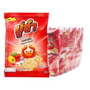 makro-snack-0102 ปูจ๋า ข้าวเกรียบ รสดั้งเดิม 14 ก. x 12