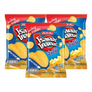 makro-snack-0106 โรลเลอร์ โคสเตอร์ มันฝรั่งแผ่นเรียบ จัมโบ้ชีส 50 ก. x 3
