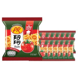 makro-snack-0116 พีอาร์ ข้าวเกรียบ รสมะเขือเทศ 18 ก. x 12