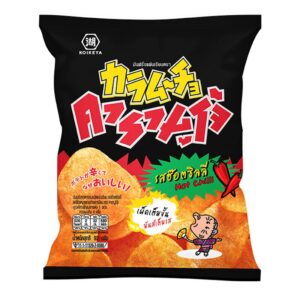คารามูโจ้ มันฝรั่งแผ่นเรียบ รสฮ๊อต&ชิลลี่ 86 ก.