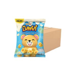 จัมโบ้ มิลค์กี้ หมีนม ข้าวโพดอบกรอบ รสนม (ยกลัง 144ซอง x 30 กรัม)