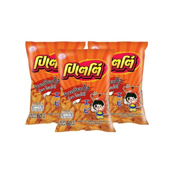 โปเตโต้ ข้าวเกรียบกุ้ง POTATO SHRIMP (3ซอง x 60g)
