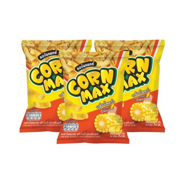 ขนมข้าวโพดทอดกรอบ ตราคอร์นแมกซ์ CORNMAX รสชีส (3ซอง x 50g)