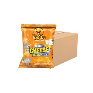 โบริโบะ ชีสบอล BORIBO ขนมข้าวโพดกรอบ 30 กรัม | Cheese ball ยกลัง144ซอง