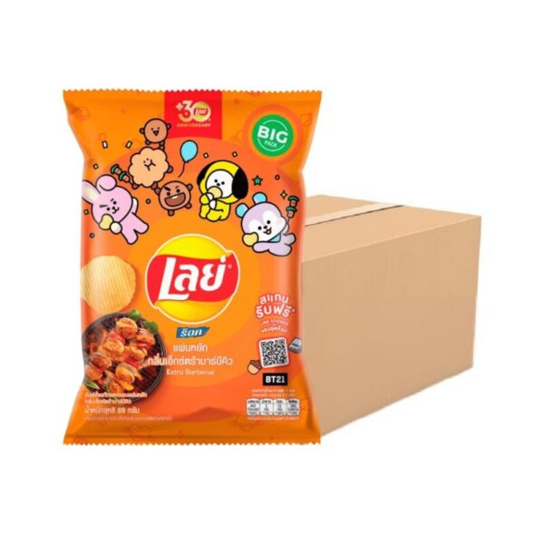 makro-snack-0177 เลย์ ร็อค รสเอ็กซ์ตร้าบาร์บิคิว 69 ก. X 12