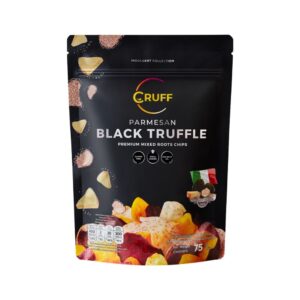 makro-snack-0185 CRUFF ครัฟ มันหลากสีทอดอบกรอบ รสพาร์เมซานแบล็คทรัฟเฟิล 75ก.
