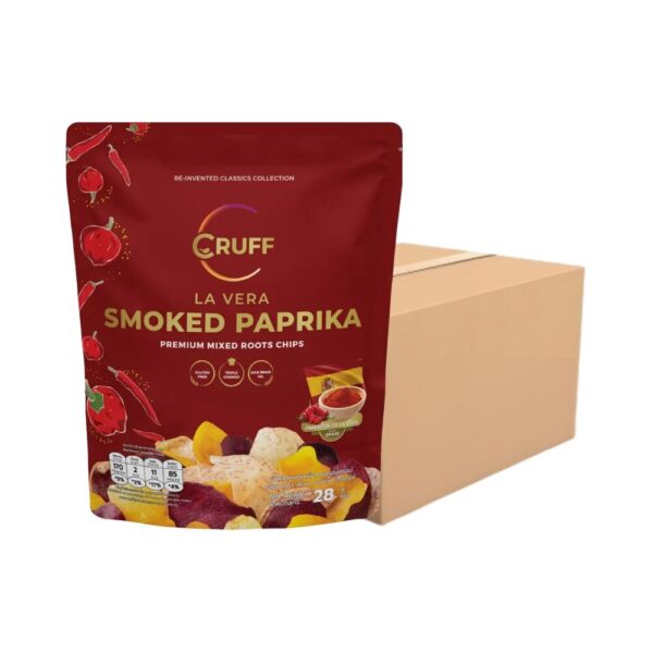 makro-snack-0191 CRUFF ครัฟ มันหลากสีทอดอบกรอบ รสลาเวร่าสโมคปาปริก้า 28ก. x36