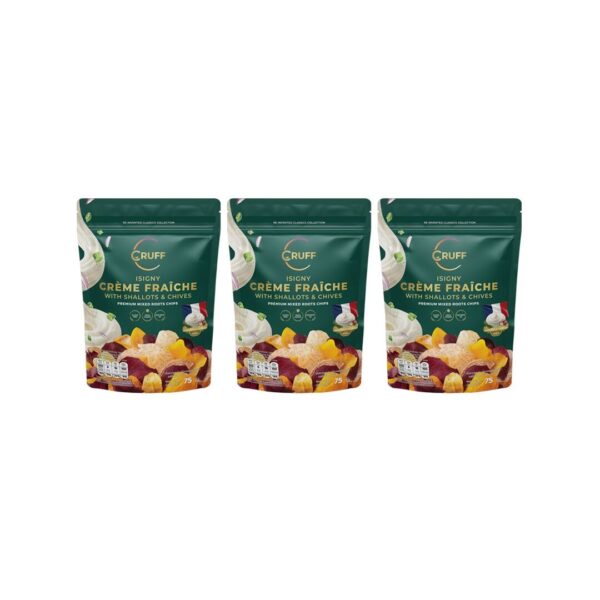 CRUFF Mixed Roots Chips Isigny Crème ครัฟ มันหลากสี ผสมเผือกทอดอบกรอบ รสอีซีนี่เครมเฟรช 75 กรัม x3