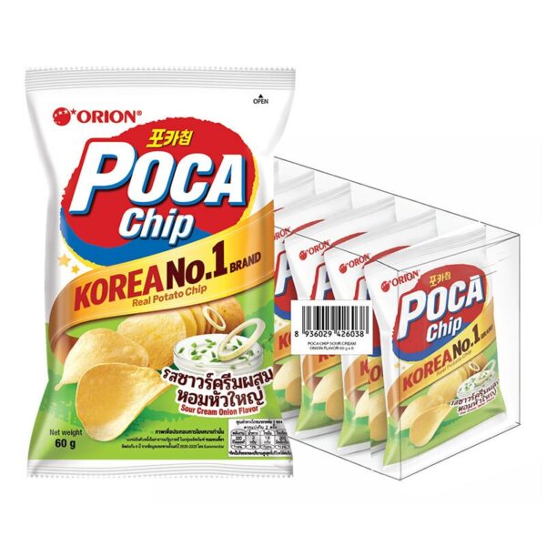 makro-snack-0223 โอริออน มันฝรั่งทอดกรอบ รสซาวร์ครีม 60 ก. x 6