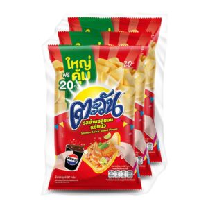 makro-snack-0234 ตะวัน ข้าวเกรียบ รสยําแซลมอนแซ่บ 67 ก. x 3