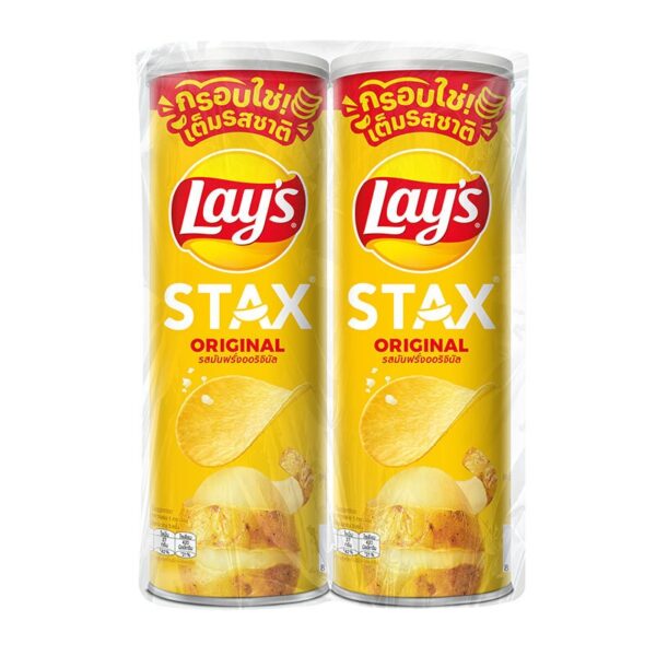 makro-snack-0242 เลย์ สแตคส์ มันฝรั่งทอดกรอบ รสออริจินัล 105 ก. x 2