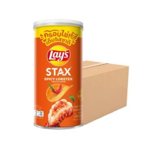 makro-snack-0263 เลย์สแตคส์ รสกุ้งสไปซี่ 65 ก. X 24