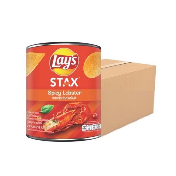 makro-snack-0267 เลย์สแตคส์ รสกุ้งมังกรสไปซี่ 42 ก. X 24