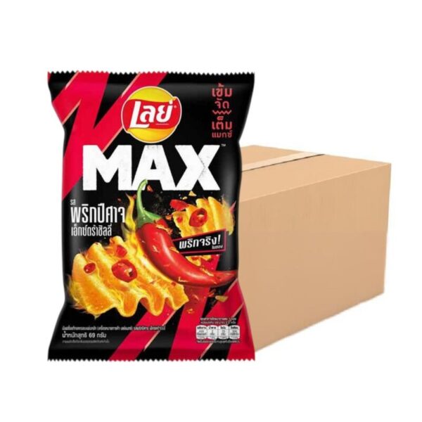 makro-snack-0277 เลย์แมกซ์ รสพริกปีศาจชิลลี่ 69 ก. X 24