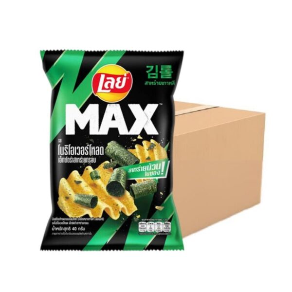 makro-snack-0286 เลย์แมกซ์ รสโนริสาหร่ายกรอบ 40 ก. X 24