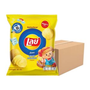 makro-snack-0291 เลย์ ร็อค รสมันฝรั่งแท้ 105 ก. X 14
