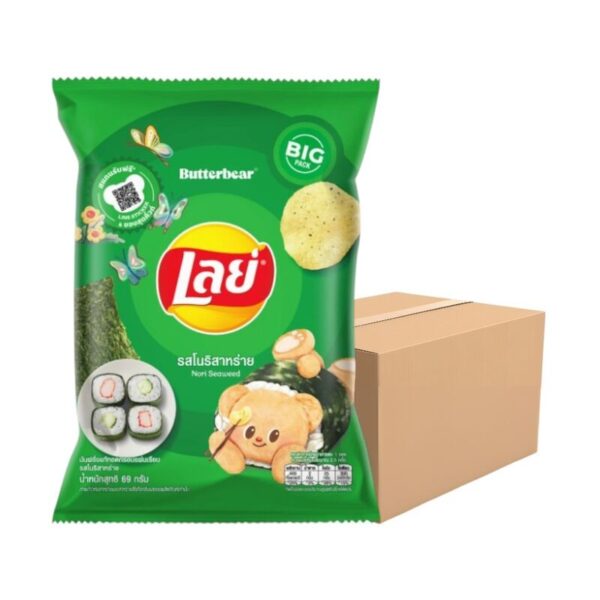 makro-snack-0292 เลย์ คลาสสิค รสโนริสาหร่าย 69 ก. X 24