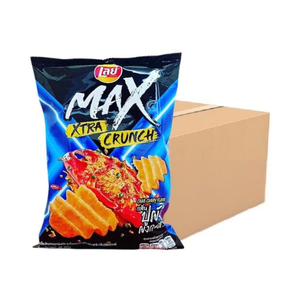makro-snack-0294 เลย์แมกซ์ รสปูผัดผงกะหรี่ปูอัดกรอบ 40 ก. X 24