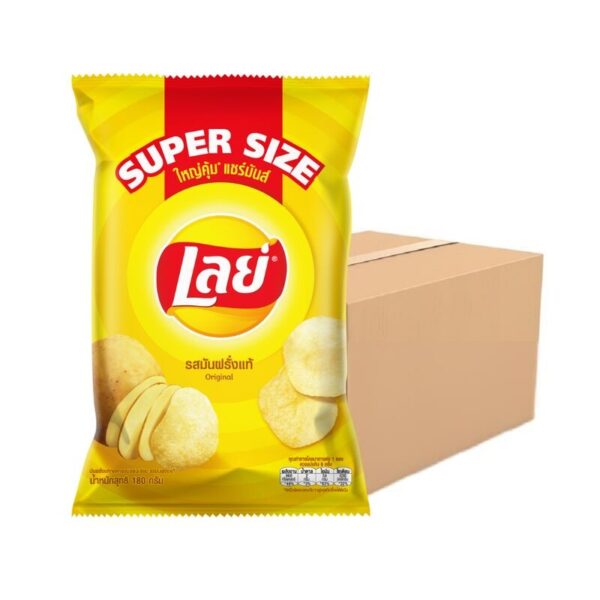 makro-snack-0300 เลย์ คลาสสิค รสมันฝรั่งแท้ 180 ก. X 12