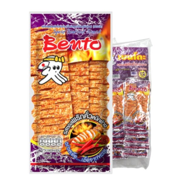 makro-snack-0334 เบนโตะ ปลาหมึกอบ พริกคั่วหมึกย่าง 4 ก. x 12