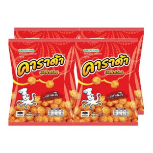 makro-snack-0362 คาราด้า ขนมอบกรอบ รสปลาหมึก 45 ก. x 4