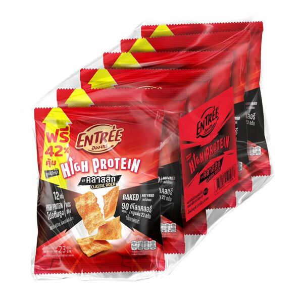 makro-snack-0386 อองเทร่ หมูแผ่นคลาสสิค รสบาร์บิคิว 16 ก. x 6