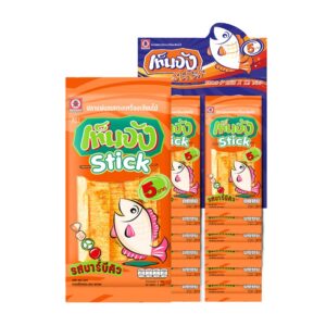 makro-snack-0389 เท็นจัง ปลาแผ่นเสียบไม้ รสบาร์บีคิว 7 ก. 12 ซอง