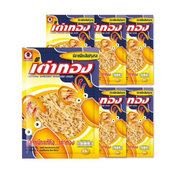 เต่าทอง ปลาหมึกเส้น 9 ก. X 6