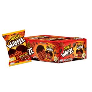 makro-snack-0432 กรินนี่ วาฟเฟิลคริสป์ รสเอ็กซ์ตรีมช็อกโกแลต 18g (กล่อง 12 ชิ้น)