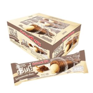 กรินนี่ รสช็อกโกแลตมอล์ต เคลือบช็อกโกแลต 15g (กล่อง 12 ชิ้น)