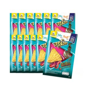 makro-snack-0439 ทาโร ปลาสวรรค์อบกรอบ รสหมึกย่างฮอตแอนด์สไปซี่ 17 กรัม x12