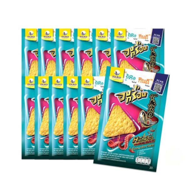 ทาโร ปลาสวรรค์อบกรอบ รสหมึกย่างฮอตแอนด์สไปซี่ 17 กรัม x12