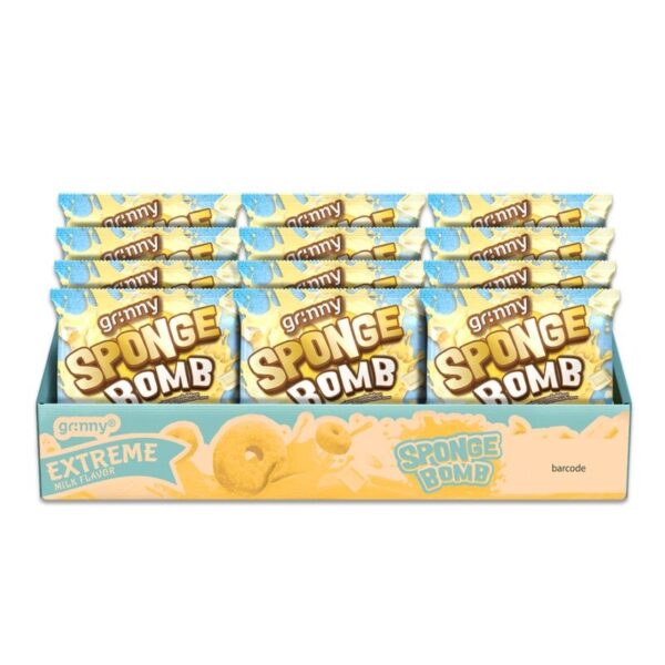 กรินนี่ ขนมสปองบอมบ์อบกรอบรสเอ็กซ์ตรีมนม 15g (แพ็ค 12 ชิ้น)