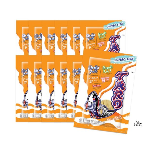 makro-snack-0454 ทาโร ปลาสวรรค์ รสบาร์บีคิว 30 กรัม 30 บาท x 12