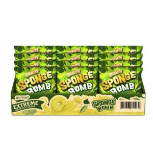 makro-snack-0459 กรินนี่ ขนมสปองบอมบ์อบกรอบรสเอ็กซ์ตรีมชาเขียว 15g (แพ็ค 12 ชิ้น)