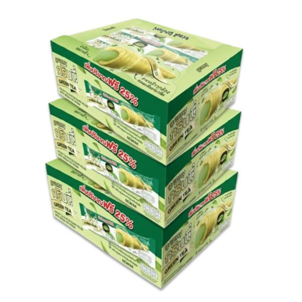 กรินนี่ รสชาเขียว เคลือบชาเขียว 15g (กล่อง 12 ชิ้น) x3