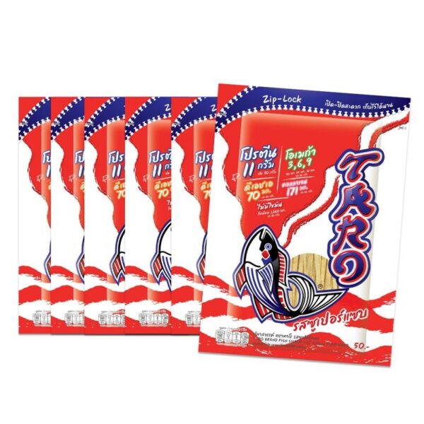 makro-snack-0476 ทาโร ปลาสวรรค์ รสซูเปอร์แซบ 50 กรัม x6