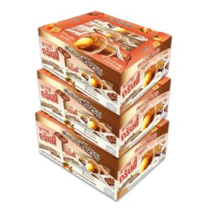 makro-snack-0491 กรินนี่ รสส้ม เคลือบช็อกโกแลต 15g (กล่อง 12 ชิ้น) x3