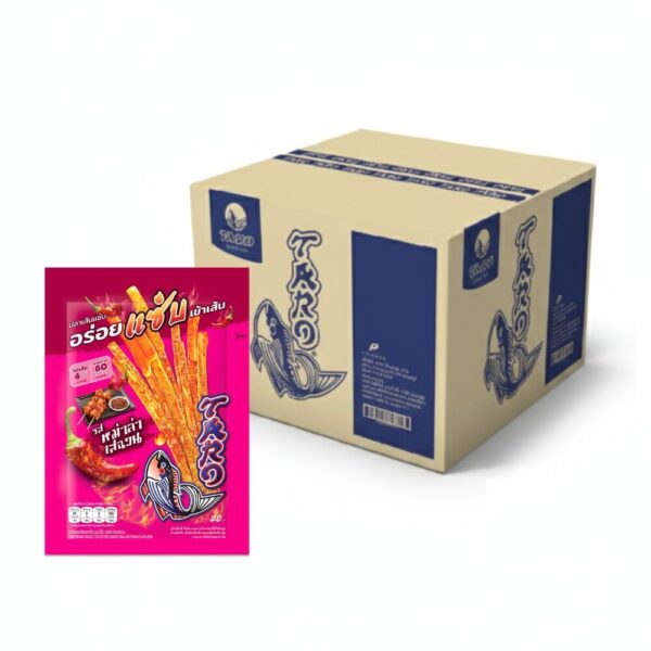 makro-snack-0496 ทาโร ปลาสวรรค์ชุบน้ําจิ้ม รสหม่าล่าเสฉวน 18 กรัม x36