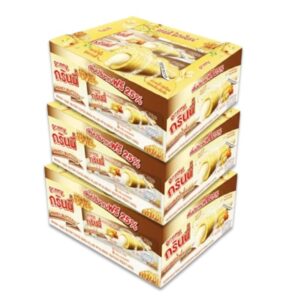 makro-snack-0516 กรินนี่ รสฮันนี่บัตเตอร์ เคลือบรสฮันนี่บัตเตอร์ 15g (กล่อง 12 ชิ้น) x3