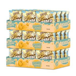 makro-snack-0518 กรินนี่ ขนมสปองบอมบ์อบกรอบรสเอ็กซ์ตรีมนม 15g (กล่อง 12 ชิ้น) x3