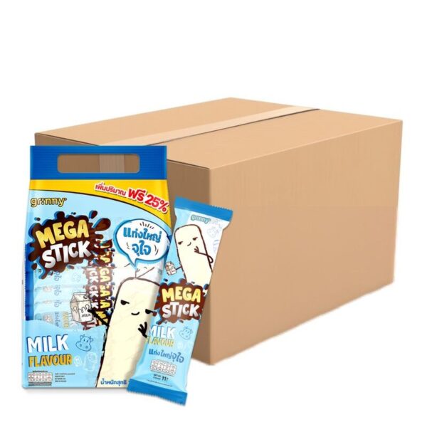 makro-snack-0521 ขนมข้าวโพดอบกรอบเคลือบรสนม 11g (แพ็ค 20 ชิ้น) x12