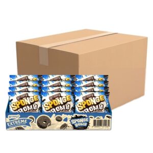 makro-snack-0529 กรินนี่ ขนมสปองบอมบ์อบกรอบรสเอ็กซ์ตรีมคุกกี้แอนด์ครีม 15g (กล่อง 12 ชิ้น) x12