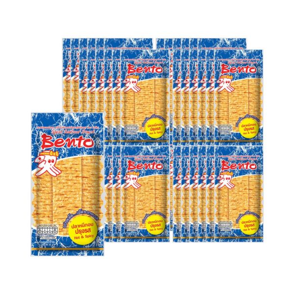 makro-snack-0535 เบนโตะ หมึกอบ รสปรุงรส 18 ก. 6 ชิ้น x 20