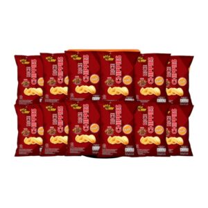 ขนมข้าวแผ่นอบกรอบเพื่อสุขภาพ อร่อยมี อย และฮาลาล RICE CHIPPIES รสบีบีคิว  (แพ็ค 12 ซอง)