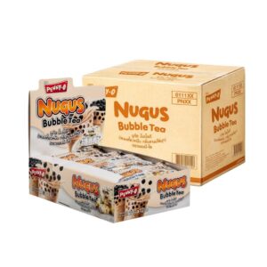makro-snack-0547 เพนนีโอ นูกัส ขนมเคี้ยวหนึบ ยกลัง รสชานมไข่มุก 20 กรัม 12 ชิ้น x 24